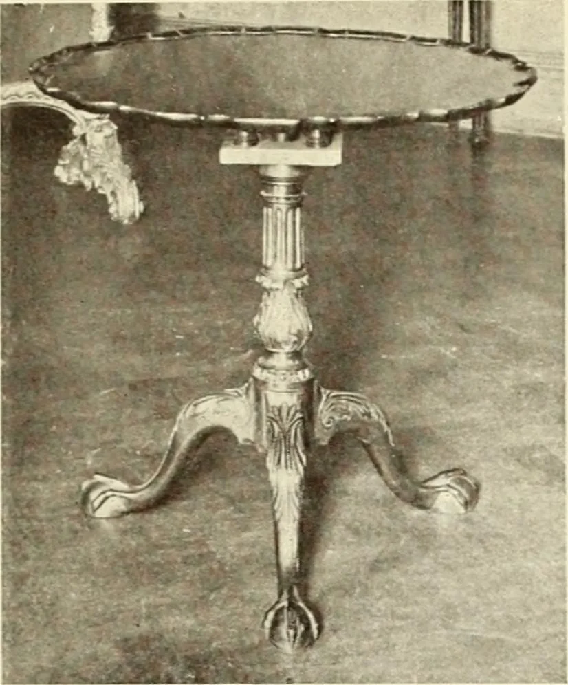 An illustration from Old English furniture and its surroundings, from the restoration to the regency, 1920, leaf 200
