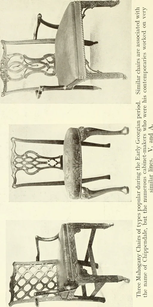 An illustration from Old English furniture and its surroundings, from the restoration to the regency, 1920, leaf 201