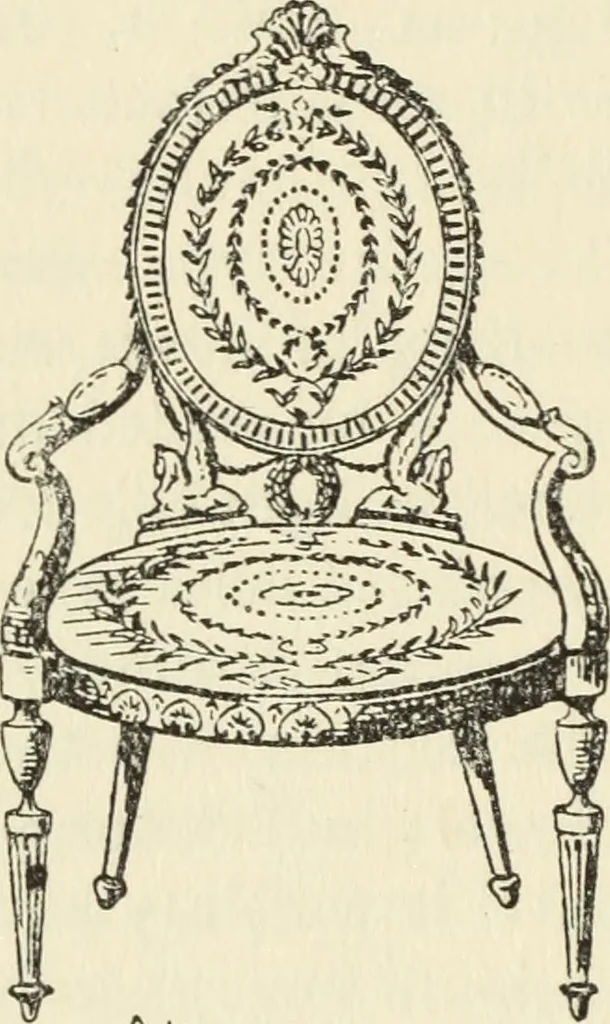 An illustration from Old English furniture and its surroundings, from the restoration to the regency, 1920, leaf 227
