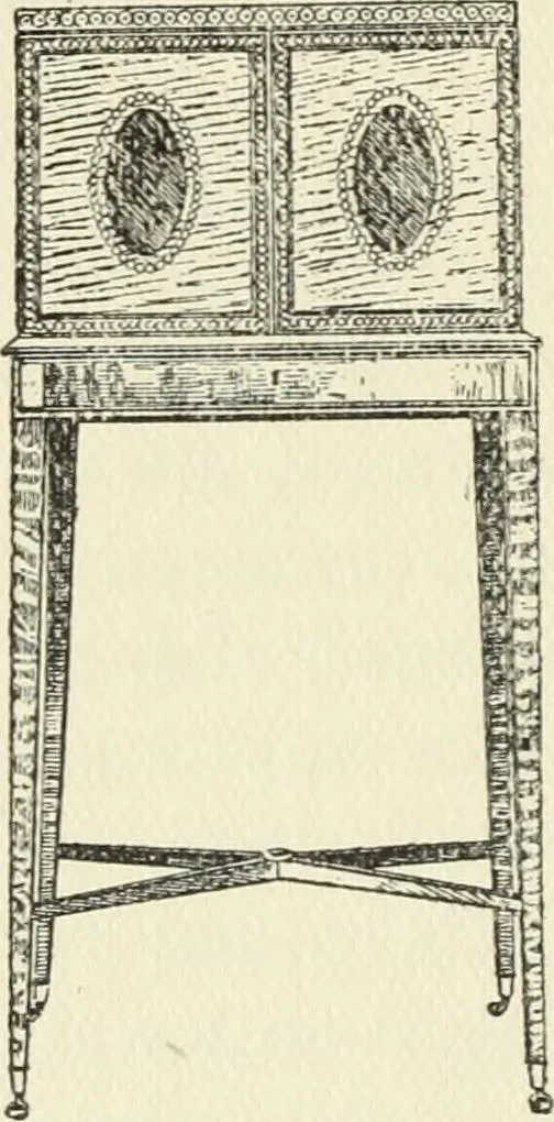 An illustration from Old English furniture and its surroundings, from the restoration to the regency, 1920, leaf 229