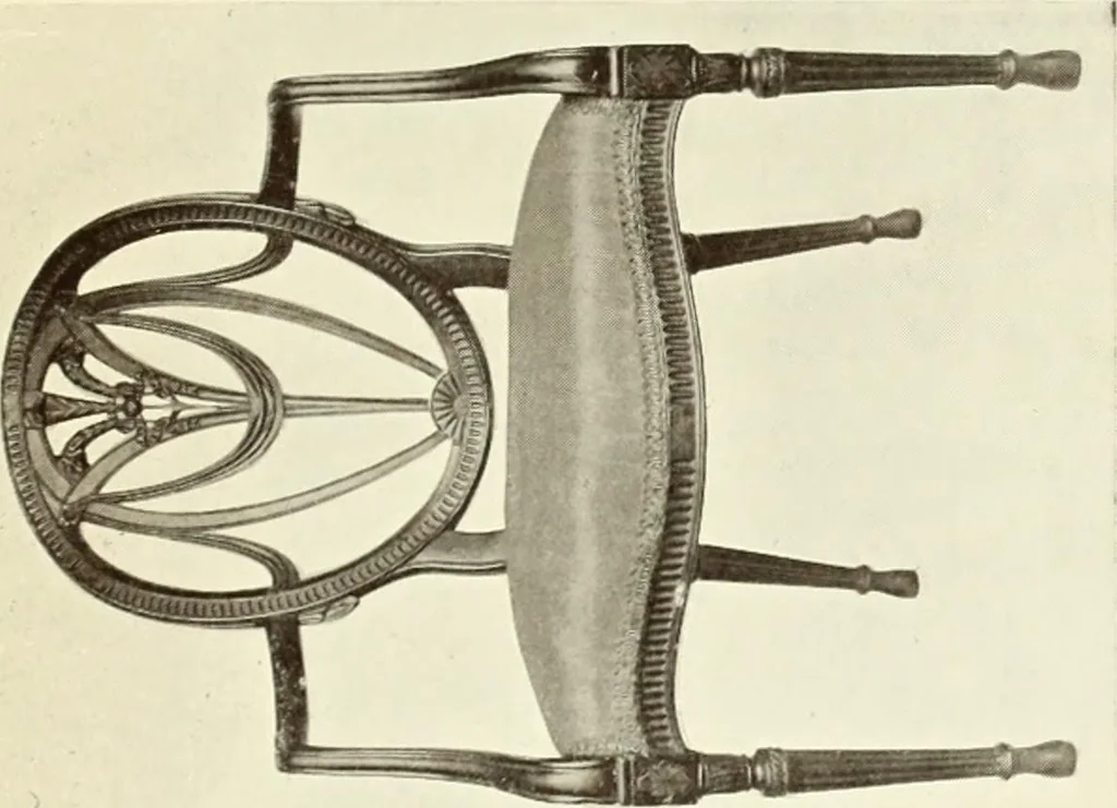 An illustration from Old English furniture and its surroundings, from the restoration to the regency, 1920, leaf 266