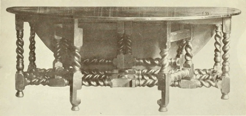 An illustration from Old English furniture and its surroundings, from the restoration to the regency, 1920, leaf 74