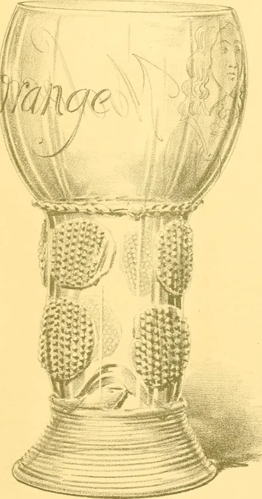 An illustration from Old English glasses. An account of glass drinking vessels in England, from early times to the end of the eighteenth century. With introductory notices, original documents, etc, 1897, leaf 120