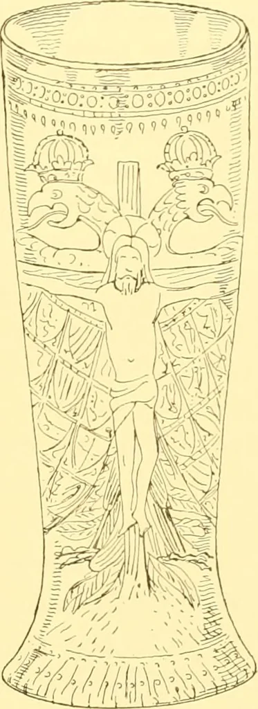 An illustration from Old English glasses. An account of glass drinking vessels in England, from early times to the end of the eighteenth century. With introductory notices, original documents, etc, 1897, leaf 144