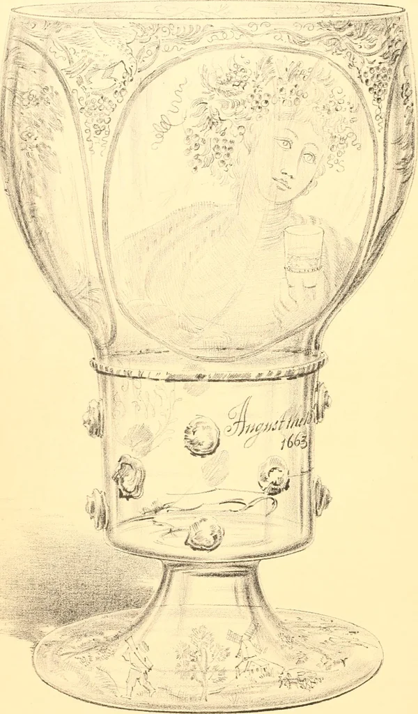 An illustration from Old English glasses. An account of glass drinking vessels in England, from early times to the end of the eighteenth century. With introductory notices, original documents, etc, 1897, leaf 305