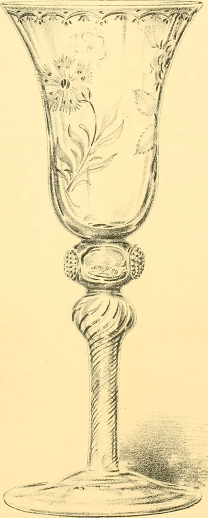 An illustration from Old English glasses. An account of glass drinking vessels in England, from early times to the end of the eighteenth century. With introductory notices, original documents, etc, 1897, leaf 356