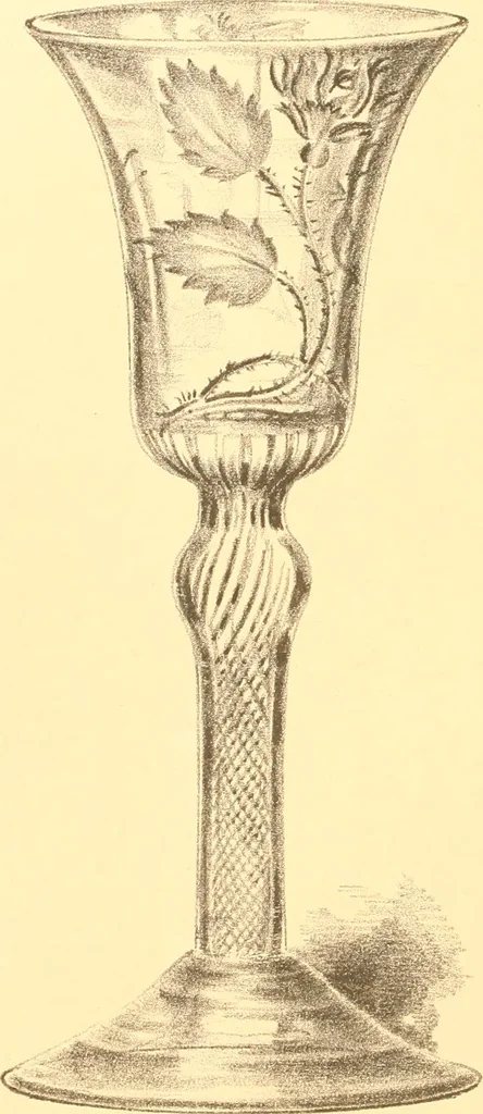 An illustration from Old English glasses. An account of glass drinking vessels in England, from early times to the end of the eighteenth century. With introductory notices, original documents, etc, 1897, leaf 387