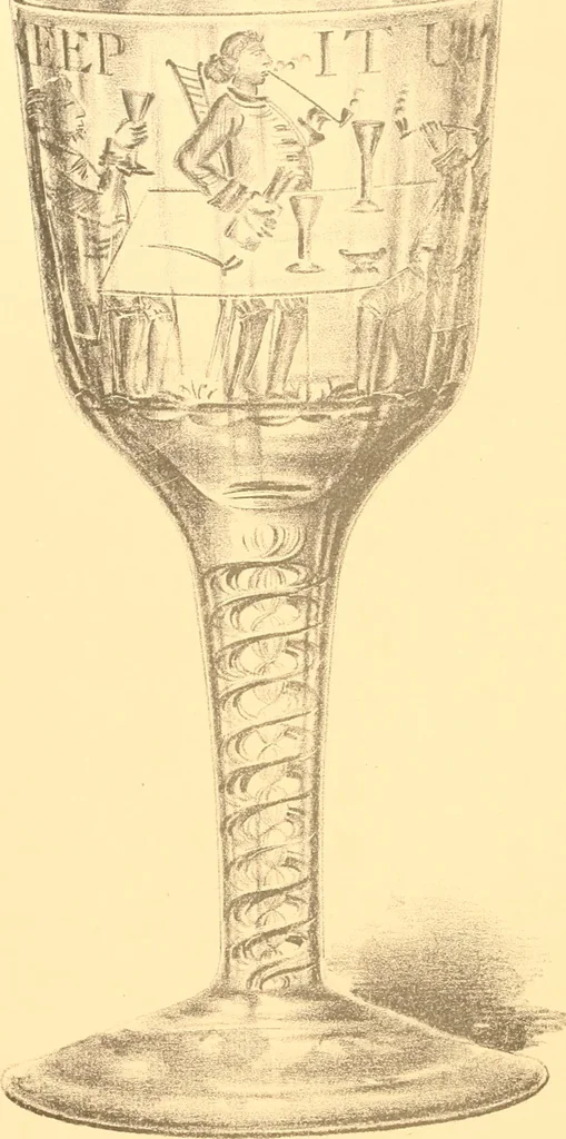 An illustration from Old English glasses. An account of glass drinking vessels in England, from early times to the end of the eighteenth century. With introductory notices, original documents, etc, 1897, leaf 401