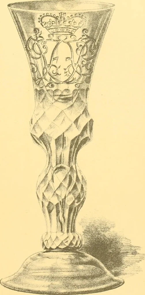 An illustration from Old English glasses. An account of glass drinking vessels in England, from early times to the end of the eighteenth century. With introductory notices, original documents, etc, 1897, leaf 410