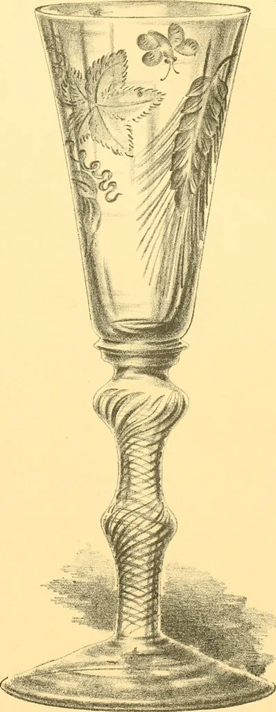 An illustration from Old English glasses. An account of glass drinking vessels in England, from early times to the end of the eighteenth century. With introductory notices, original documents, etc, 1897, leaf 430