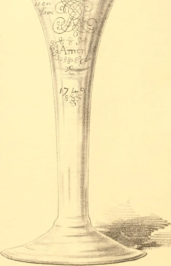 An illustration from Old English glasses. An account of glass drinking vessels in England, from early times to the end of the eighteenth century. With introductory notices, original documents, etc, 1897, leaf 485