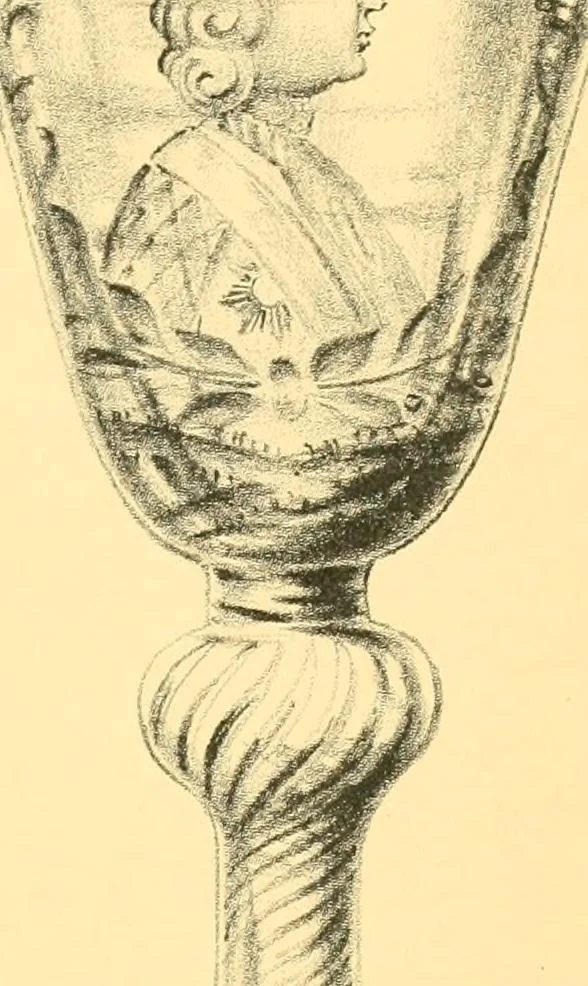 An illustration from Old English glasses. An account of glass drinking vessels in England, from early times to the end of the eighteenth century. With introductory notices, original documents, etc, 1897, leaf 502