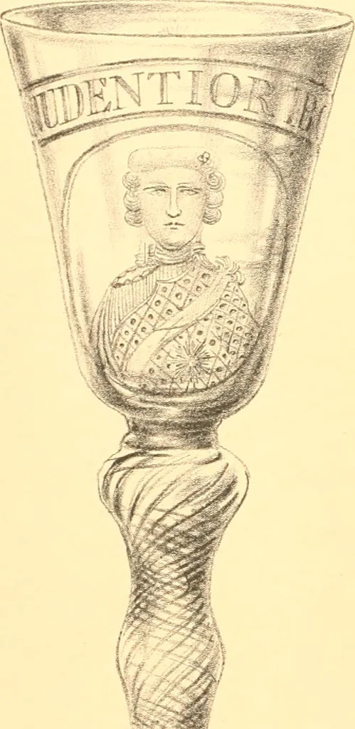 An illustration from Old English glasses. An account of glass drinking vessels in England, from early times to the end of the eighteenth century. With introductory notices, original documents, etc, 1897, leaf 505