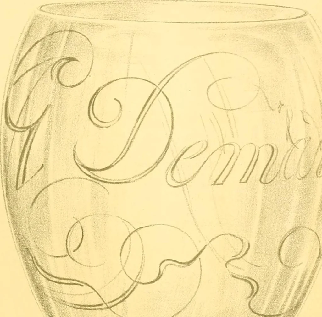 An illustration from Old English glasses. An account of glass drinking vessels in England, from early times to the end of the eighteenth century. With introductory notices, original documents, etc, 1897, leaf 96