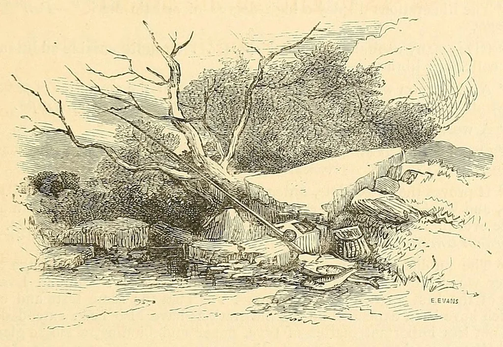 An illustration from An older form of the treatyse of fysshynge wyth an angle, 1883, leaf 75