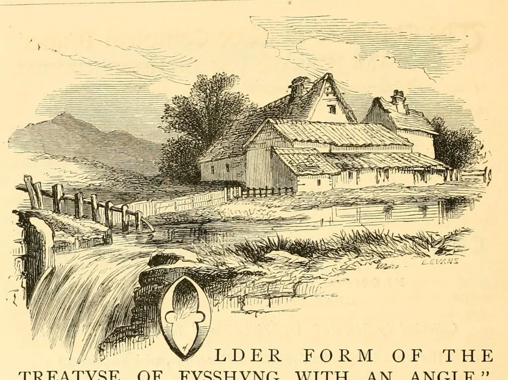 An illustration from An older form of the treatyse of fysshynge wyth an angle, 1883, leaf 82