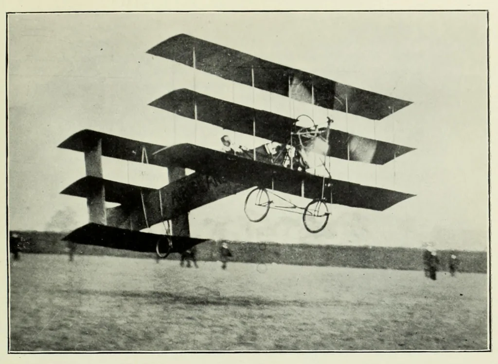 An illustration from The old flying days, 1927, leaf 113
