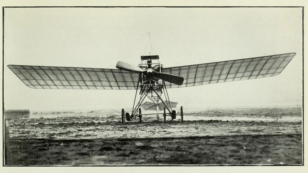 An illustration from The old flying days, 1927, leaf 129
