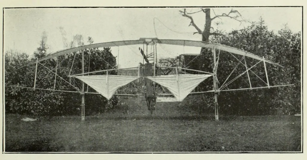 An illustration from The old flying days, 1927, leaf 145