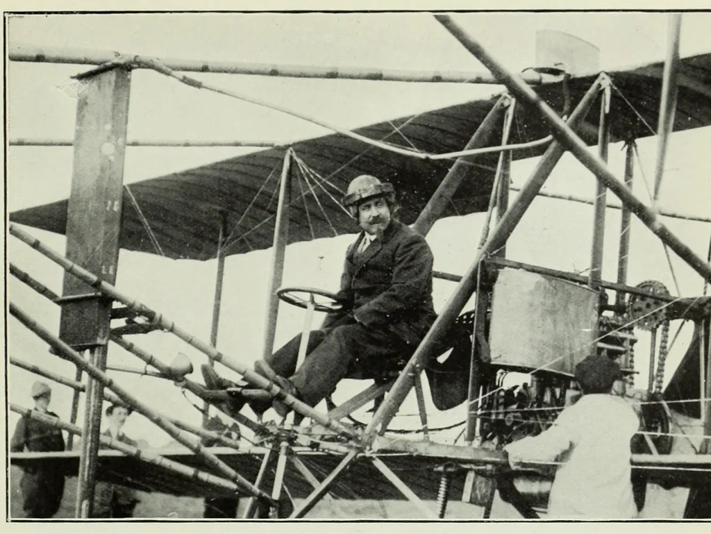An illustration from The old flying days, 1927, leaf 173