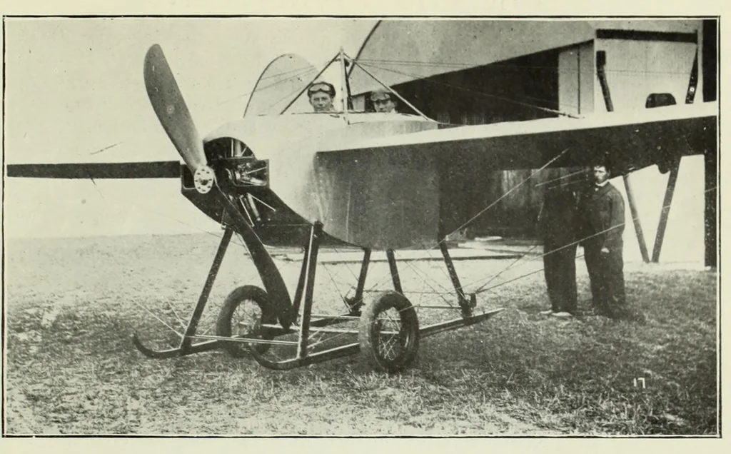 An illustration from The old flying days, 1927, leaf 397