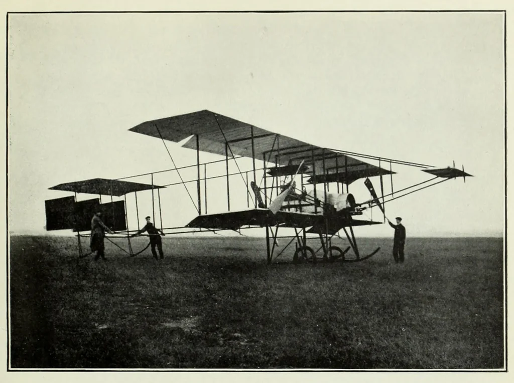 An illustration from The old flying days, 1927, leaf 49
