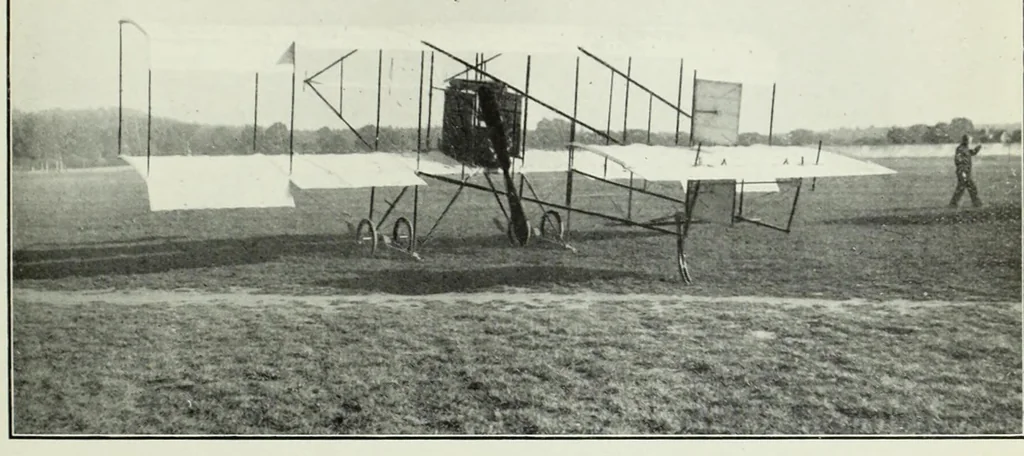 An illustration from The old flying days, 1927, leaf 61