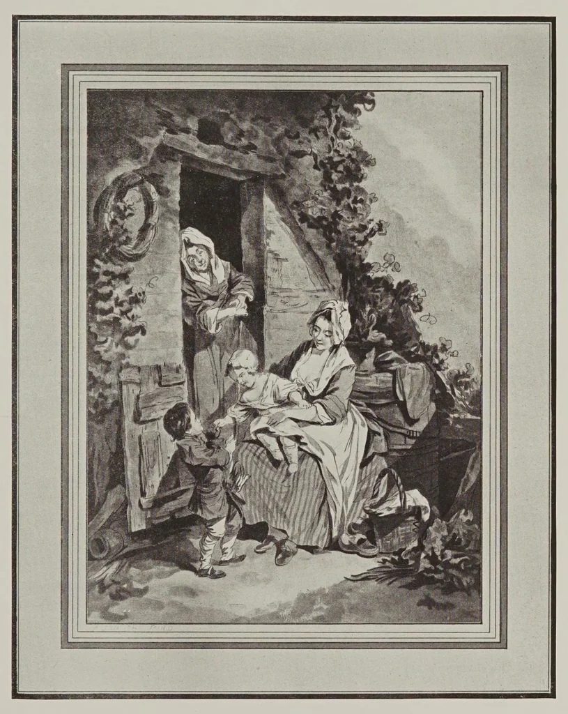 An illustration from Old french colour-prints, 1924, leaf 109