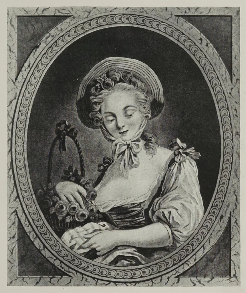 An illustration from Old french colour-prints, 1924, leaf 71