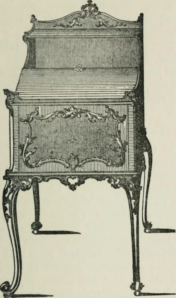 An illustration from How to collect old furniture, 1906, leaf 100