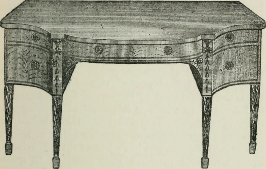 An illustration from How to collect old furniture, 1906, leaf 112