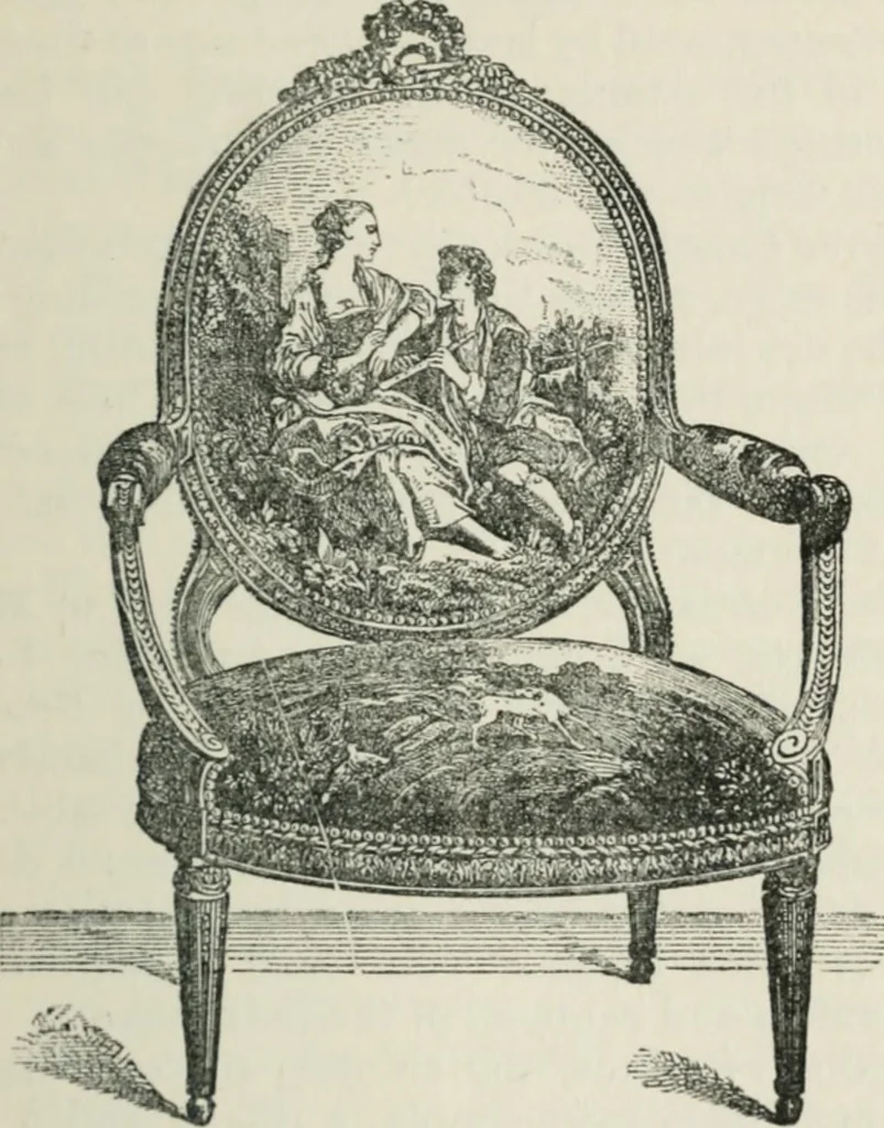 An illustration from How to collect old furniture, 1906, leaf 56