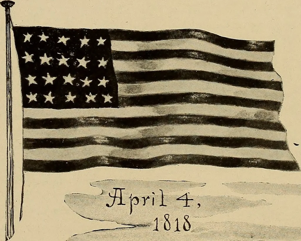 An illustration from "Old glory," the flag of our country, 1894, leaf 20