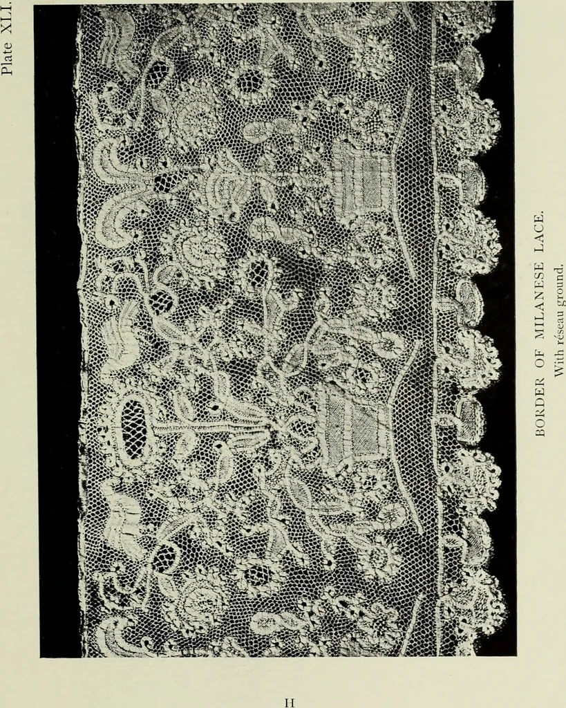 An illustration from Old lace : a handbook for collectors; an account of the different styles of lace, their history, characteristics & manufacture, 1908, leaf 126