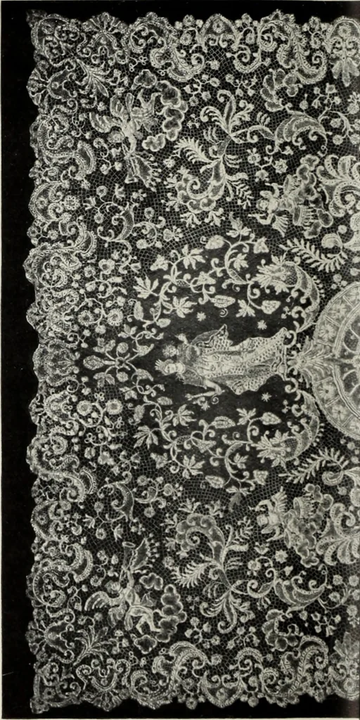 An illustration from Old lace : a handbook for collectors; an account of the different styles of lace, their history, characteristics & manufacture, 1908, leaf 151