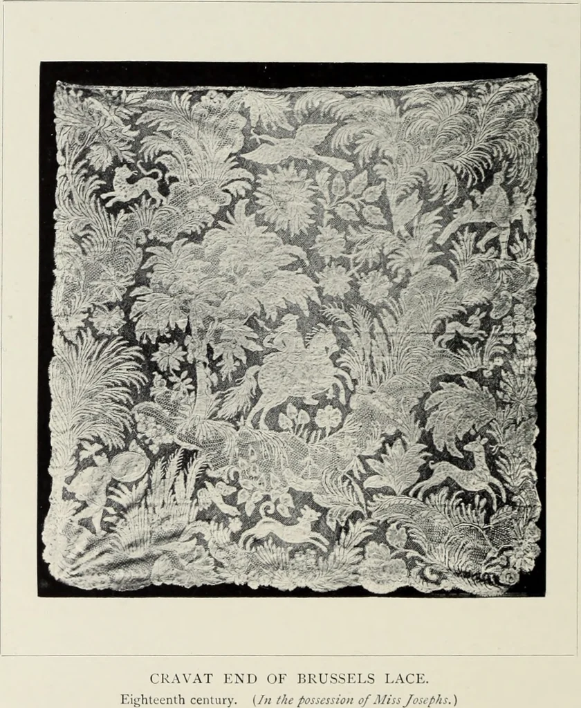 An illustration from Old lace : a handbook for collectors; an account of the different styles of lace, their history, characteristics & manufacture, 1908, leaf 165