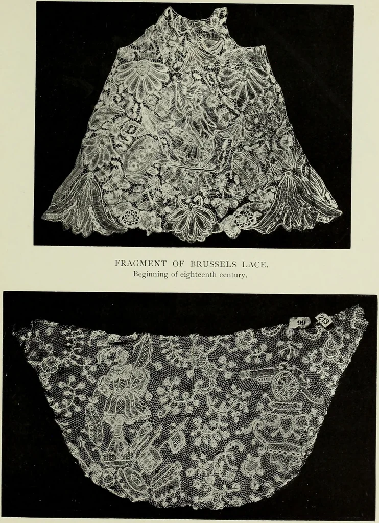 An illustration from Old lace : a handbook for collectors; an account of the different styles of lace, their history, characteristics & manufacture, 1908, leaf 168