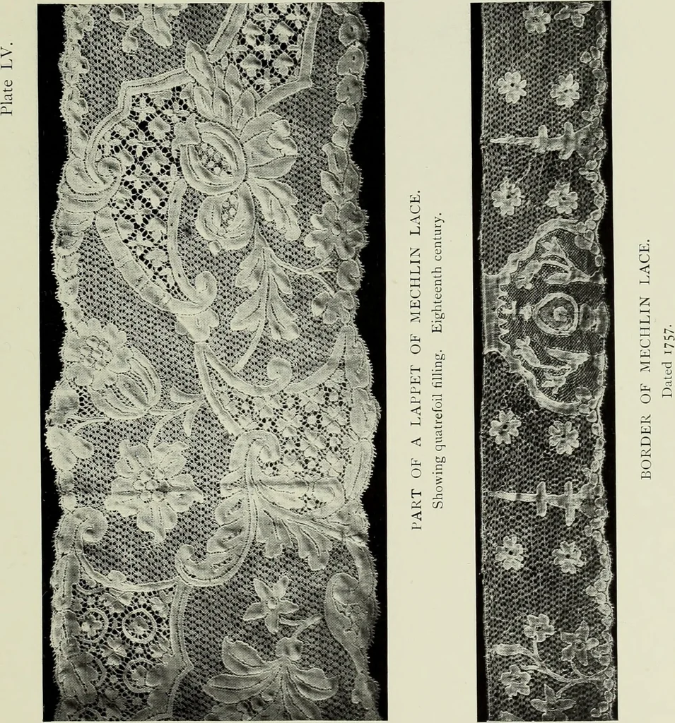 An illustration from Old lace : a handbook for collectors; an account of the different styles of lace, their history, characteristics & manufacture, 1908, leaf 174