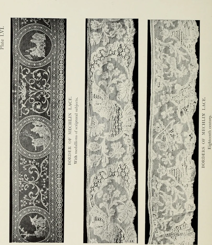An illustration from Old lace : a handbook for collectors; an account of the different styles of lace, their history, characteristics & manufacture, 1908, leaf 177