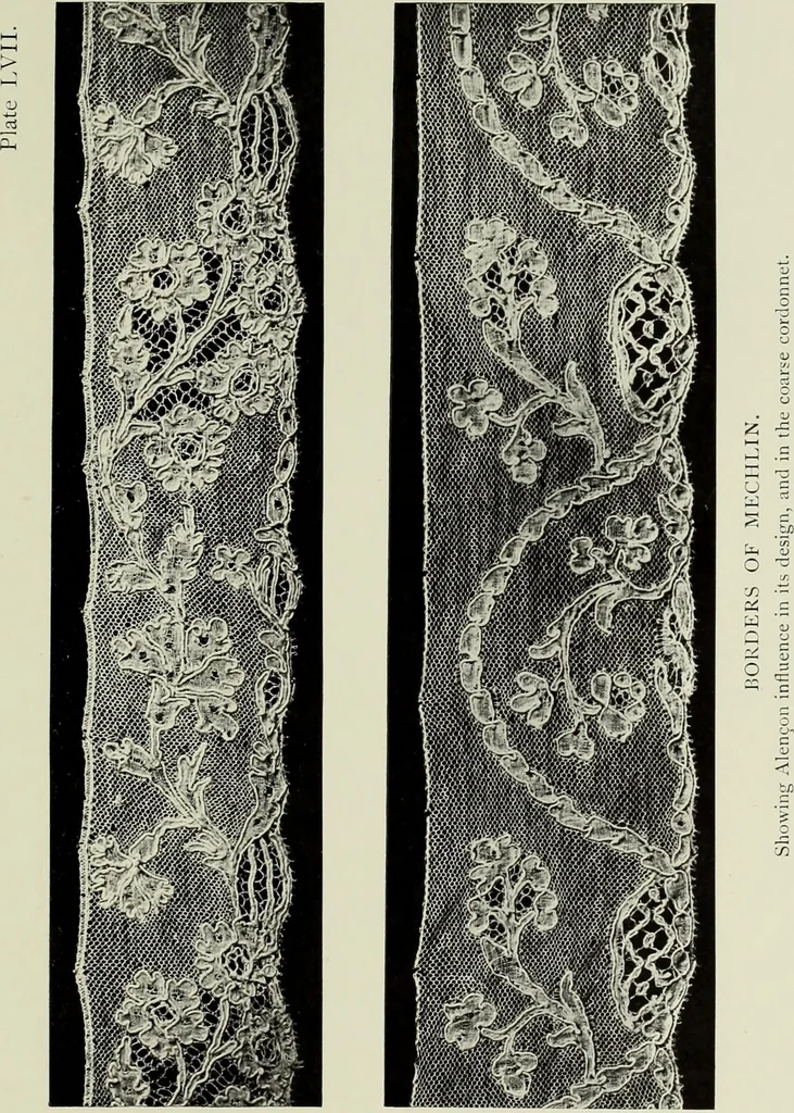 An illustration from Old lace : a handbook for collectors; an account of the different styles of lace, their history, characteristics & manufacture, 1908, leaf 180