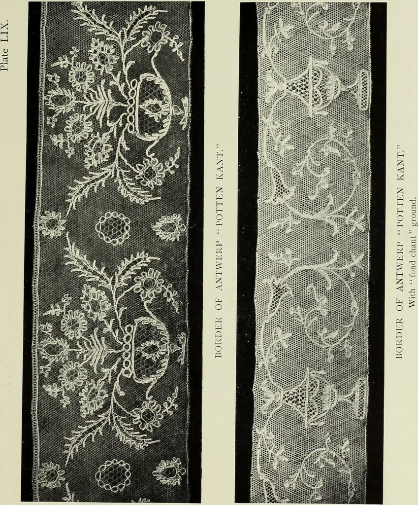 An illustration from Old lace : a handbook for collectors; an account of the different styles of lace, their history, characteristics & manufacture, 1908, leaf 186