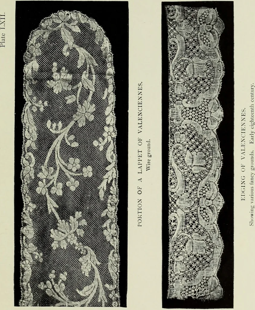 An illustration from Old lace : a handbook for collectors; an account of the different styles of lace, their history, characteristics & manufacture, 1908, leaf 196