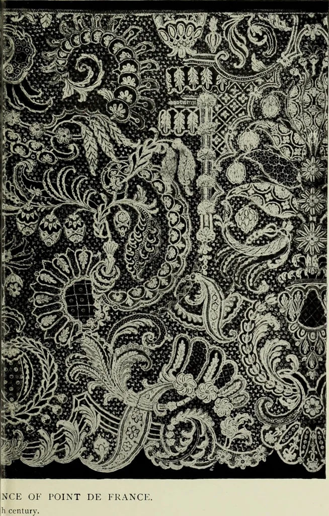 An illustration from Old lace : a handbook for collectors; an account of the different styles of lace, their history, characteristics & manufacture, 1908, leaf 212