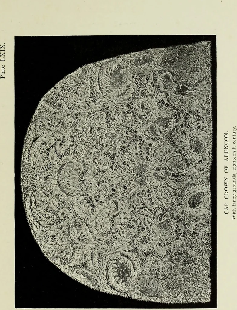 An illustration from Old lace : a handbook for collectors; an account of the different styles of lace, their history, characteristics & manufacture, 1908, leaf 218