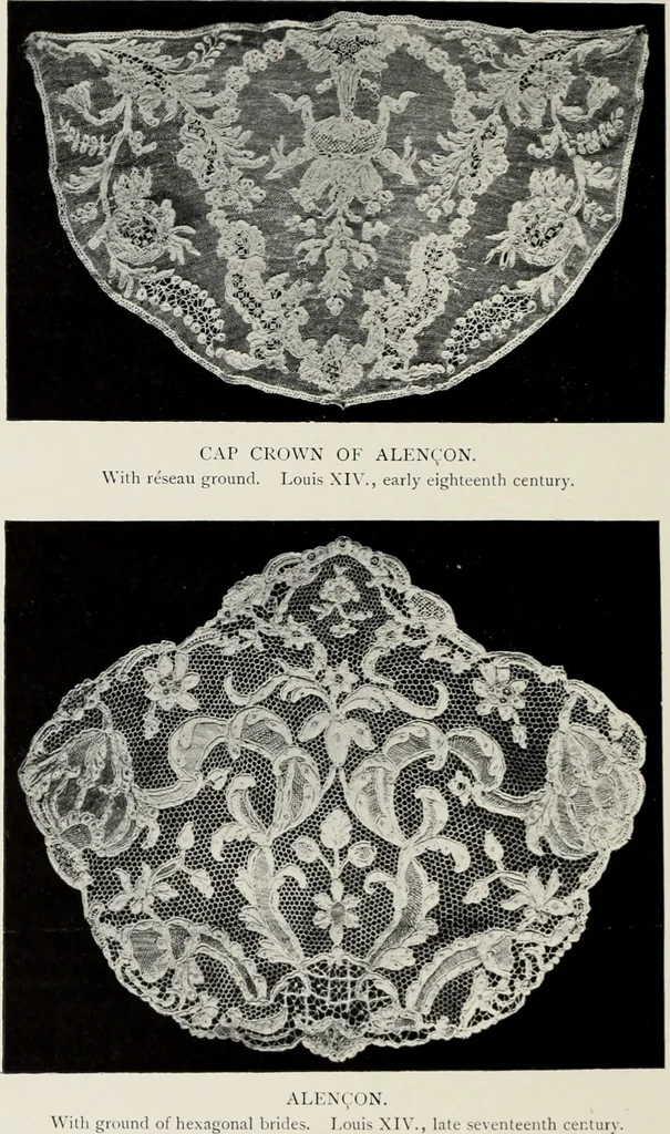 An illustration from Old lace : a handbook for collectors; an account of the different styles of lace, their history, characteristics & manufacture, 1908, leaf 223