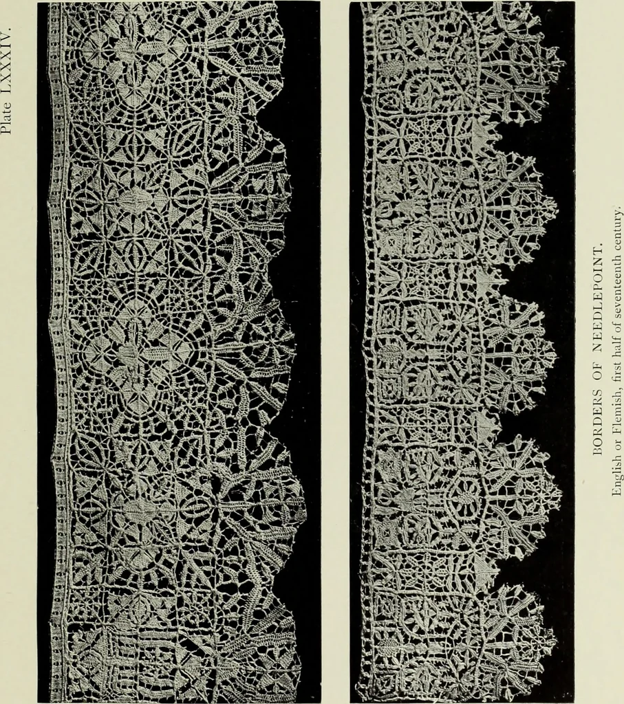An illustration from Old lace : a handbook for collectors; an account of the different styles of lace, their history, characteristics & manufacture, 1908, leaf 272