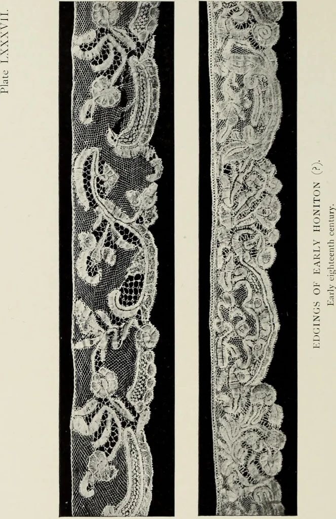 An illustration from Old lace : a handbook for collectors; an account of the different styles of lace, their history, characteristics & manufacture, 1908, leaf 281