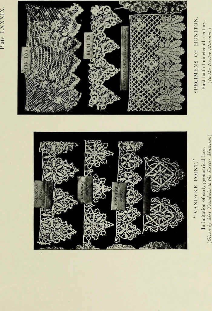 An illustration from Old lace : a handbook for collectors; an account of the different styles of lace, their history, characteristics & manufacture, 1908, leaf 288