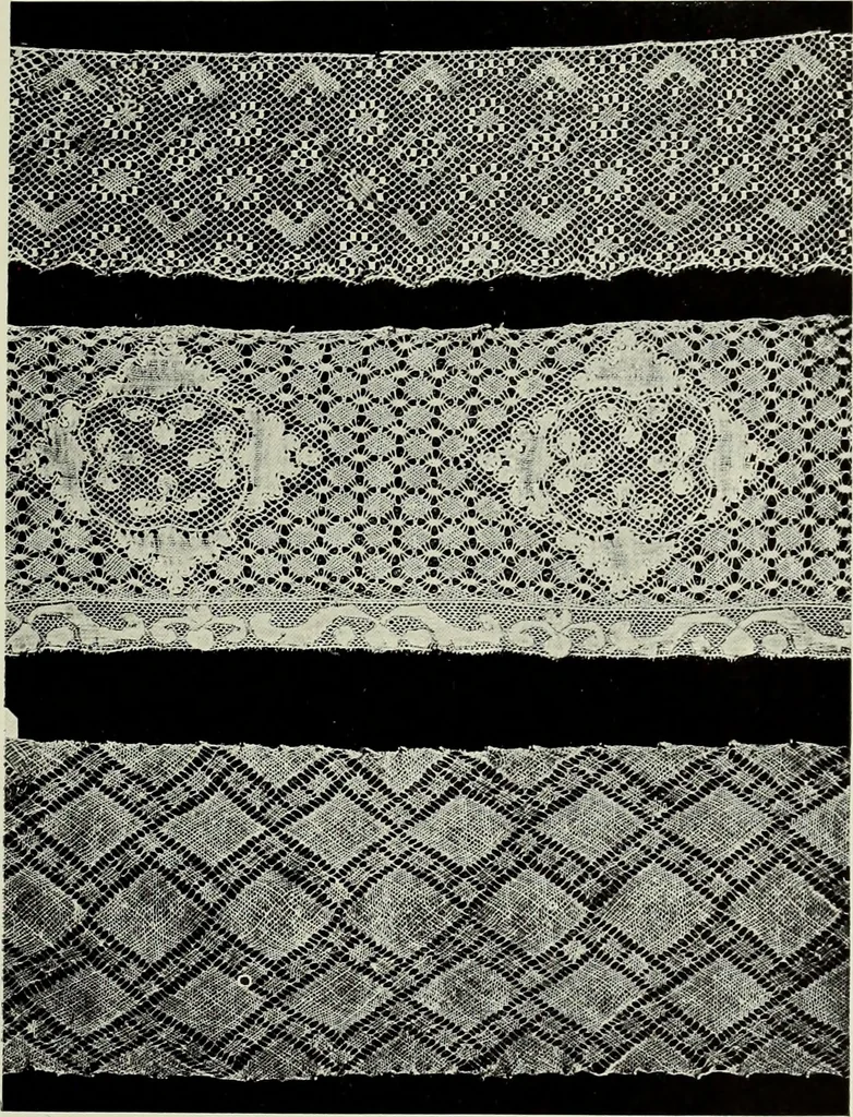 An illustration from Old lace : a handbook for collectors; an account of the different styles of lace, their history, characteristics & manufacture, 1908, leaf 296