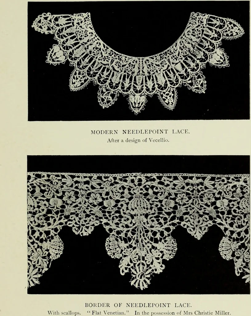 An illustration from Old lace : a handbook for collectors; an account of the different styles of lace, their history, characteristics & manufacture, 1908, leaf 80